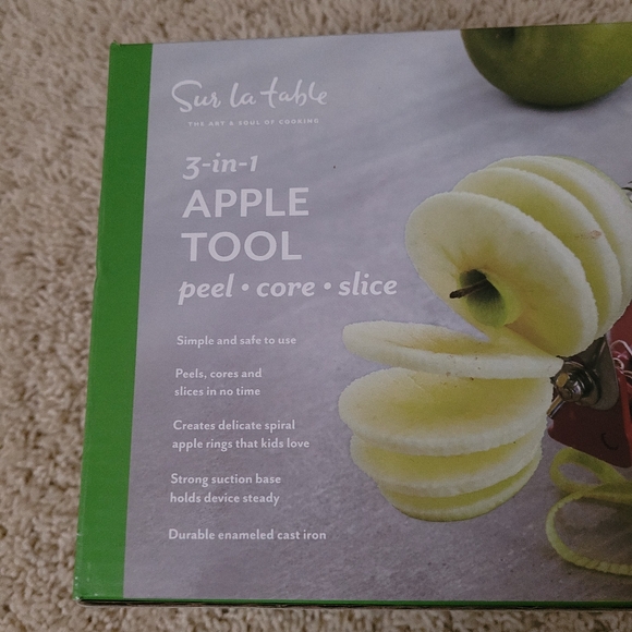 Sur La Table 3 In 1 Apple Tool Peel Core Slice Kitchen Gadgets - Picture 8 of 13